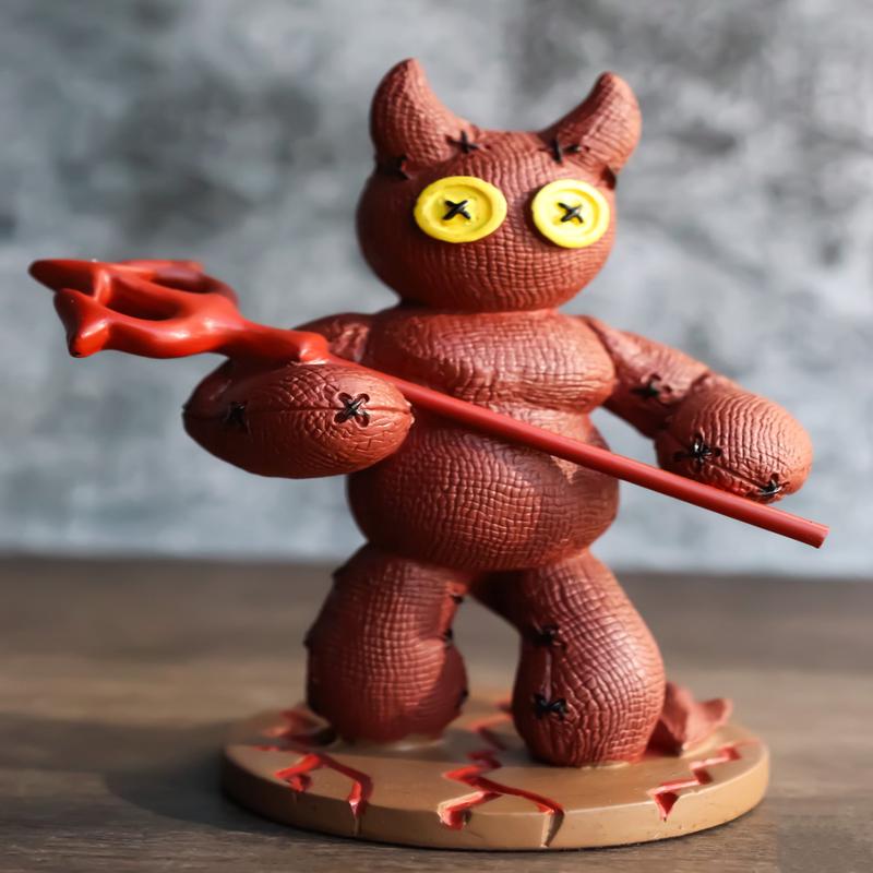 Pinheadz Voodoo Monster Devil with Pitchfork Halloween Horror Villain Figurine