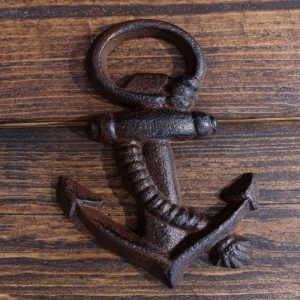 Rustic Cast Iron Nautical Coastal Marine Ship Anchor Beer Bottle Opener Set Of 2