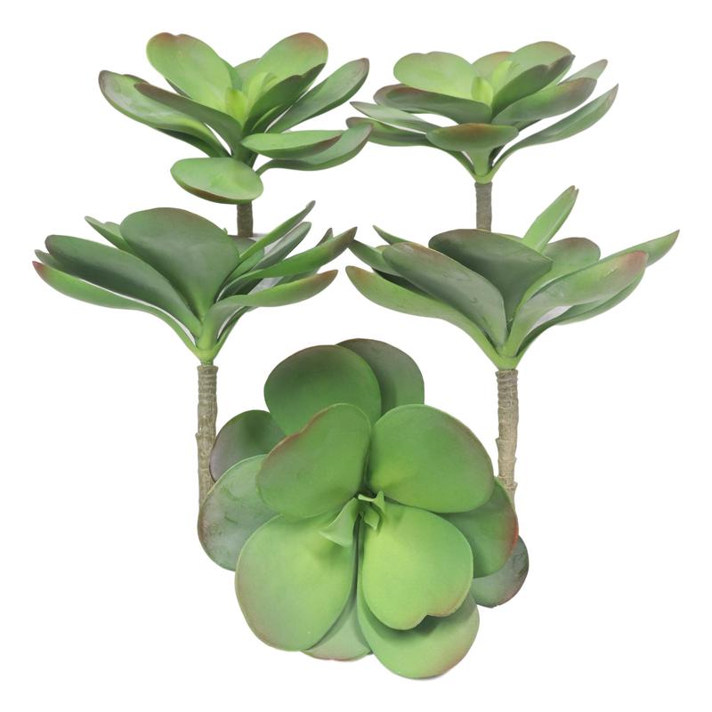 Set of 5 Realistic Artificial Faux Botanica Paddle Plants Fern Grass Succulents