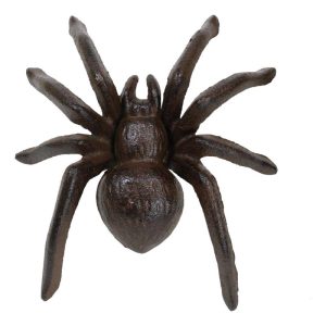 Cast Iron Bronze Finished Arachnid Spider Metal Wall Or Desktop Decor Sculpture