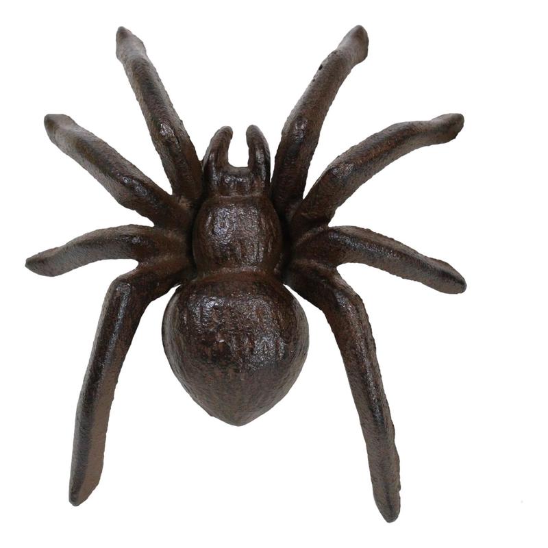 Cast Iron Bronze Finished Arachnid Spider Metal Wall Or Desktop Decor Sculpture