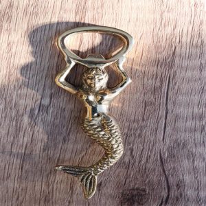 Pack Of 2 Brass Golden Nautical Marine Siren Mermaid Beer Bottle Hand Opener