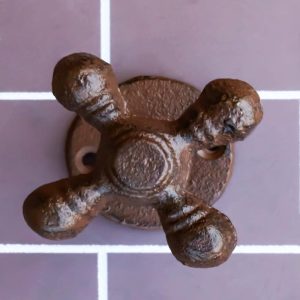 Pack Of 2 Cast Iron Vintage Rustic Farmhouse Cross Handle Sink Faucet Wall Hooks