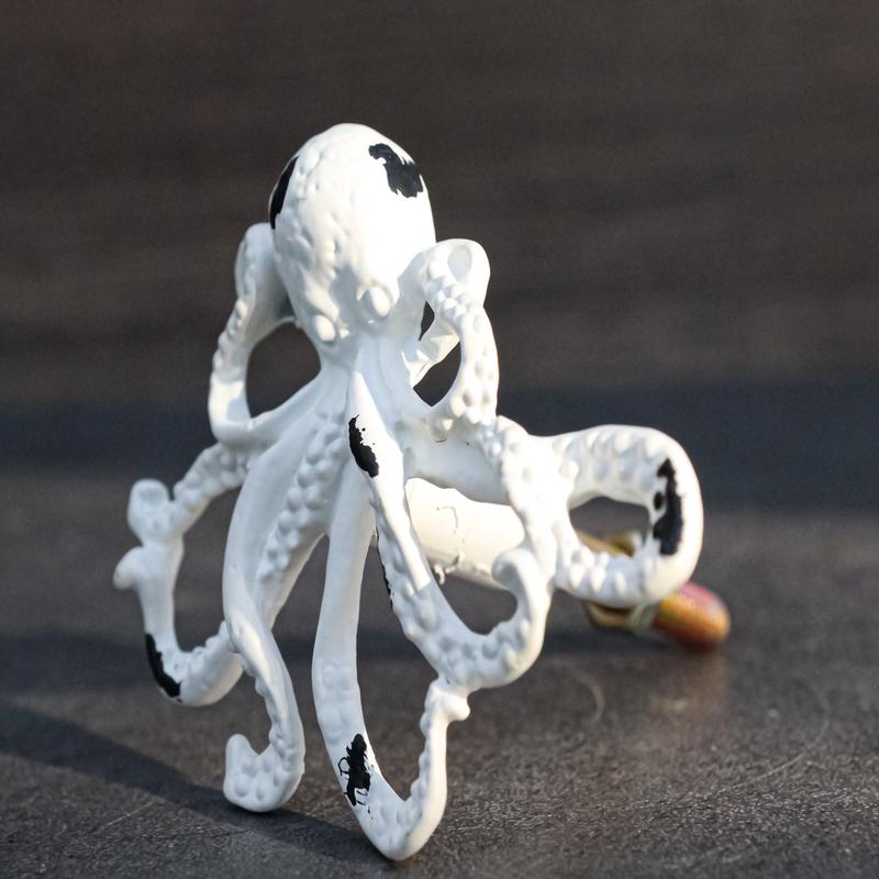 Pack Of 6 Cast Iron Vintage White Sea Octopus Drawer Cabinet Door Pull Knobs