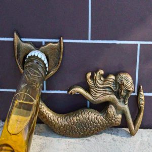 Rustic Cast Iron Metal Sea Coastal Siren Mermaid Hand Beer Bottle Cap Opener