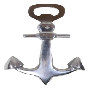 Set Of 2 Aluminum Sleek Nautical Port Sailor Ship Trident Anchor Bottle Openers