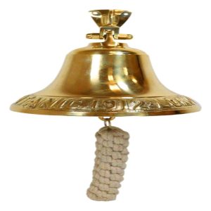 Marine Antiqued Solid Polished Brass RMS Titanic Wall Dinner Bell With Lanyard