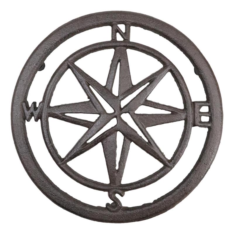 Rustic Cast Iron Polaris Northern Star Table Or Wall Trivet Symbol Of Good Luck