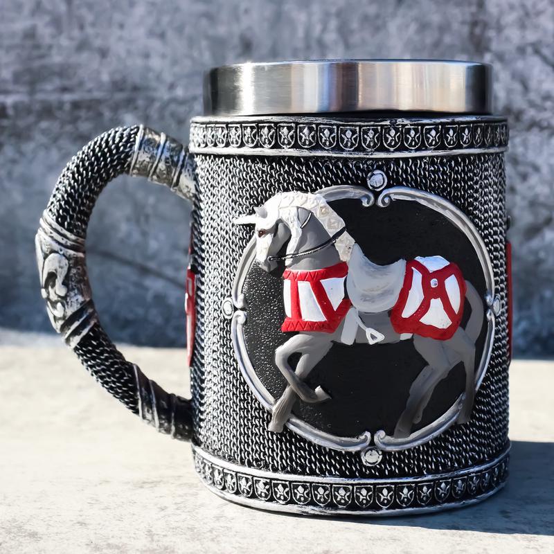 The Trail Of Painted Ponies Crusader Knight Cavalier Medieval Horse Tankard Mug