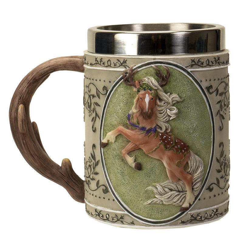 The Trail Of Painted Ponies Forest Spirit Antler Deer Steed Horse Tankard Mug