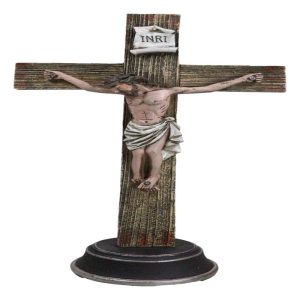 Christian Religious Accent INRI Jesus Christ Crucifix Desktop Cross Figurine