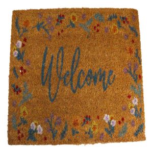Natural Botanical Welcome Coir Coconut Fiber Welcome Floor Mat Doormat