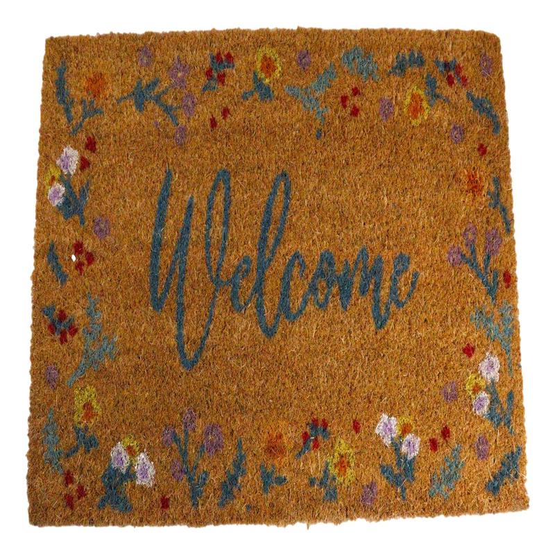 Natural Botanical Welcome Coir Coconut Fiber Welcome Floor Mat Doormat