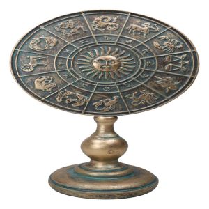 Greek Astrological Horoscopes Zodiac Constellations Sun Moon Plaque Stand Decor