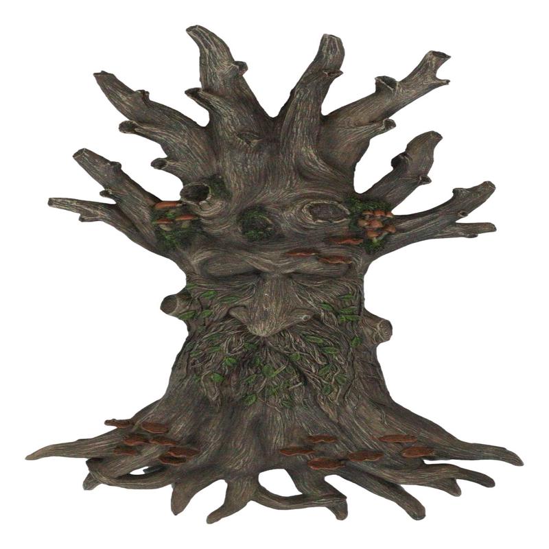 Wiccan Celtic Tree Ent Greenman Tree Man With Bracket Fungi Wall Decor Plaque