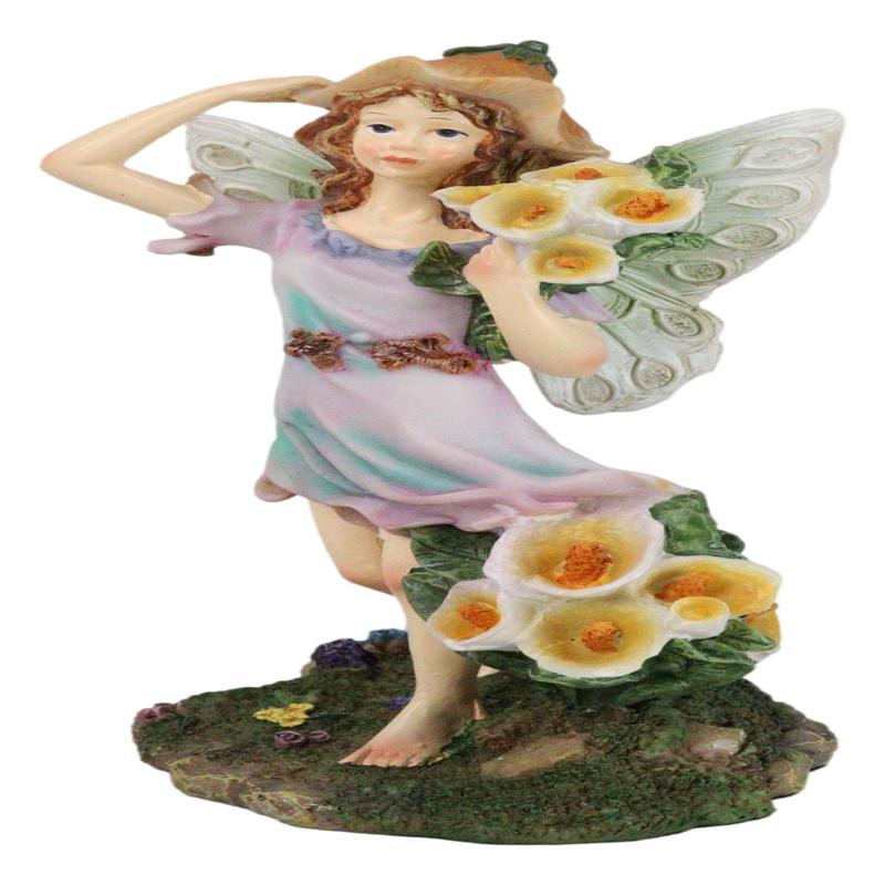 Enchanted Garden Calla Lily Floral Fairy Carrying A Bouquet Of Flowers Figurine