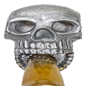 Silver Metal Bone Chilling Grinning Skull Skeleton Wall Beer Bottle Cap Opener