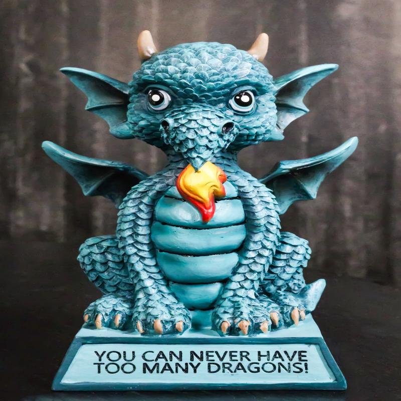 Turquoise Koan Cartoon Dragon Figurine You Can Never Have Too Many Dragons!