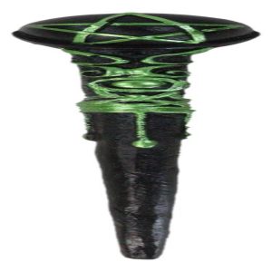 Wicca Shadowsong Pentagram Green Shaman Cosplay Magic Wand 9.5" Accessory Prop