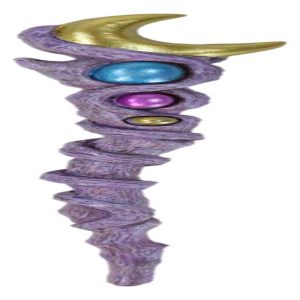 Wicca Witchcraft Celestial Moon Stone Cosplay Wand 9.5" Accessory Fantasy Decor