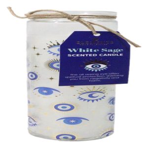 All Seeing Eye Of Providence White Sage Wicca Tall Tube Candle Home Fragrance