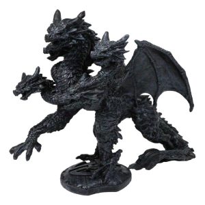 Legends Of Hercules Fantasy Five Headed Dragon Hydra Faux Stone Figurine 8"H