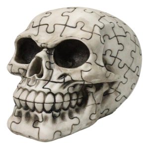 Ossuary Macabre Gothic Jointed Jigsaw Puzzle Cranium Skull Figurine 6"L
