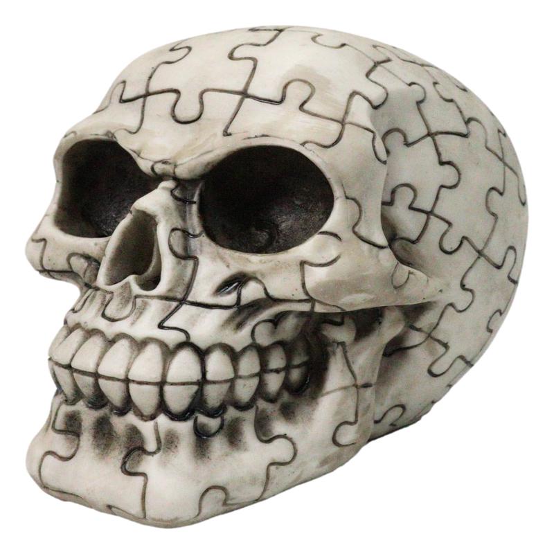 Ossuary Macabre Gothic Jointed Jigsaw Puzzle Cranium Skull Figurine 6"L