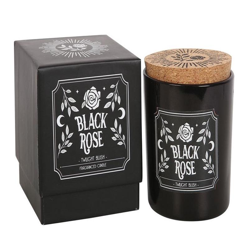 Wicca Midnight Ritual Black Rose Twilight Blush Pillar Candle Home Fragrance