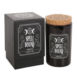 Wicca Midnight Spell Bound Triple Moon Frankincense Pillar Candle Home Fragrance