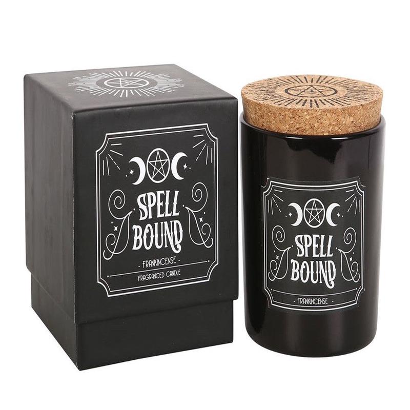 Wicca Midnight Spell Bound Triple Moon Frankincense Pillar Candle Home Fragrance
