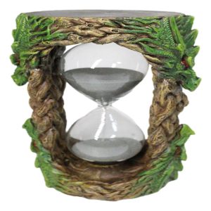 Draconian Hour Wisdom of The Woods Greenman Tree Ent Dragon Sandtimer Figurine