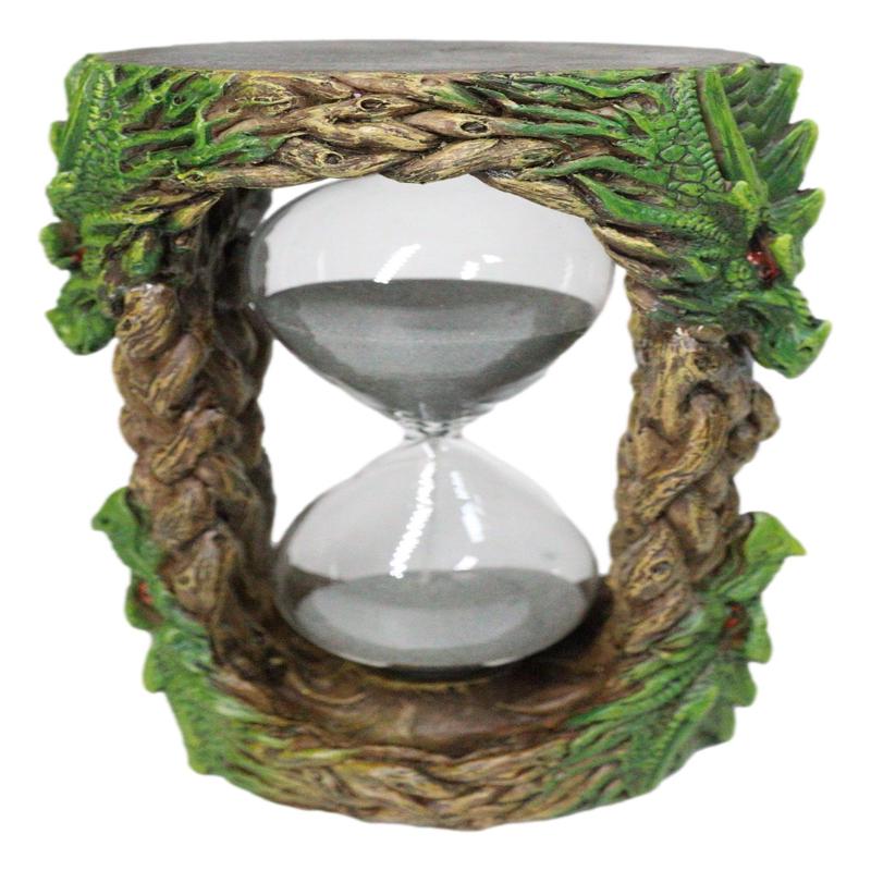Draconian Hour Wisdom of The Woods Greenman Tree Ent Dragon Sandtimer Figurine