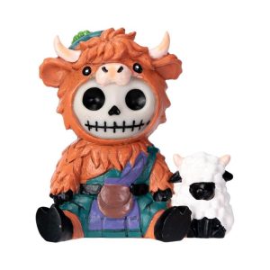 Furrybones Adorable MCBO Scottish Highlands Cow Skeleton Figurine Furry Bones