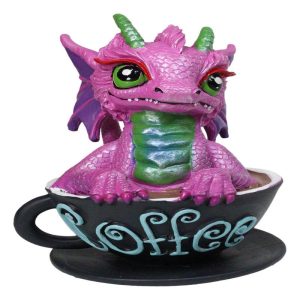 Ruth Thompson Artisan Coffee with Andi Drake Wyrmling Dragon In Cup Figurine