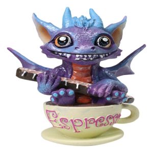 Ruth Thompson Artisan Espresso with Al Drake Wyrmling Dragon In Cup Figurine