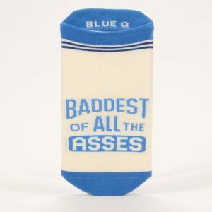 Blue Q Baddest Of All the Asses Sneaker Socks