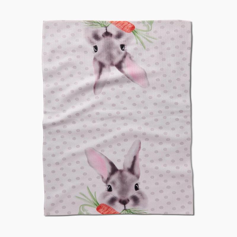 Geometry Polka Dot Bunny Tea Towel
