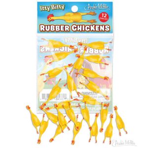 Archie McPhee Itty Bitty Rubber Chickens Set of 12