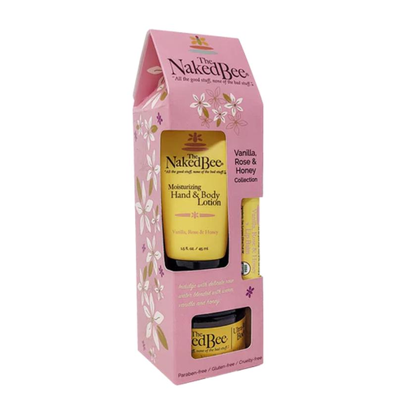 Naked Bee Vanilla Rose Collection Gift Set