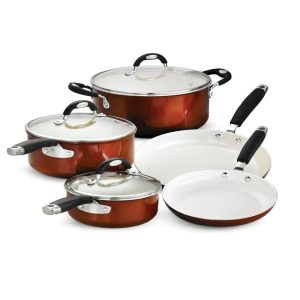 Tramontina Ceramica 8 Pc Cookware Set Metallic Copper (In Store Pickup Only)