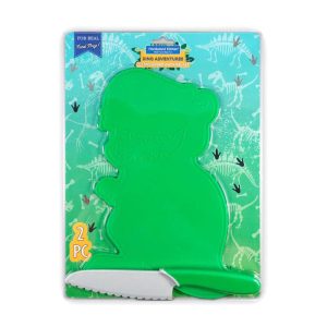 Handstand Kitchen Dino Adventures Kid Safe Cutting Board and Knife Set