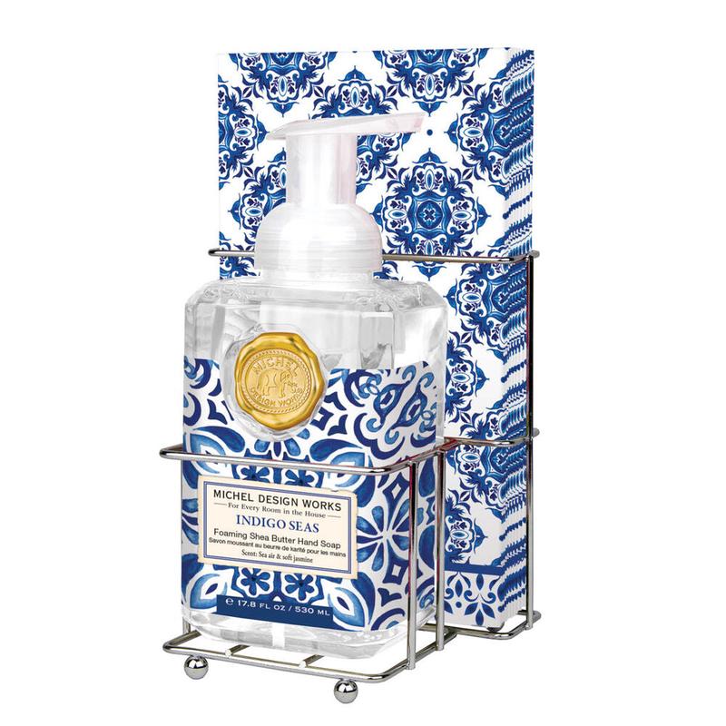 Michel Design Works Indigo Seas Foaming Hand Soap & Napkin Set