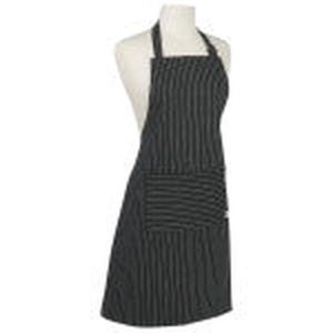 Now Designs Pinstripe Black Basic Apron