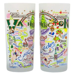 Catstudio Washington State Drinking Glasses Set of 2