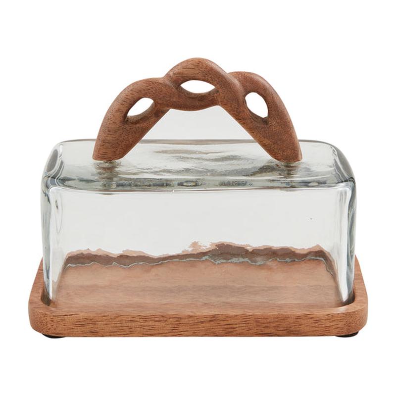 Mudpie Braided Handle Butter Dish