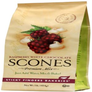 Sticky Fingers Bakery Scone Mix Raspberry White Chocolate
