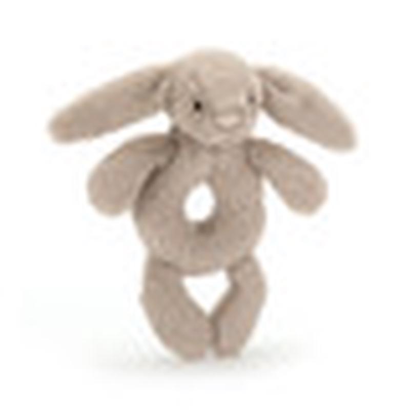 Jellycat Bashful Blue Bunny Ring Rattle