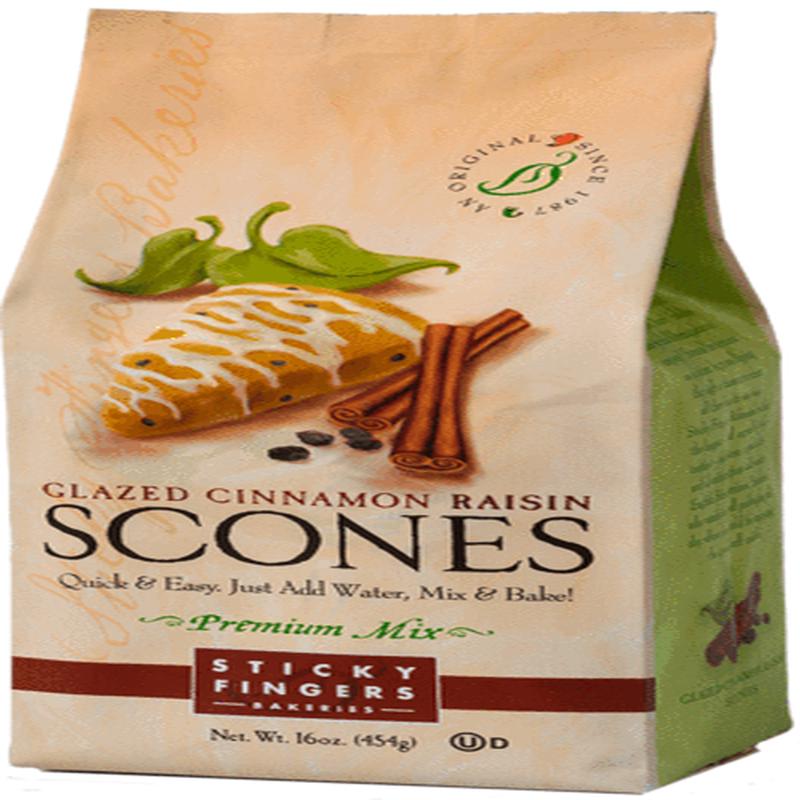 Sticky Fingers Bakery Scone Mix Glazed Cinnamon Raisin