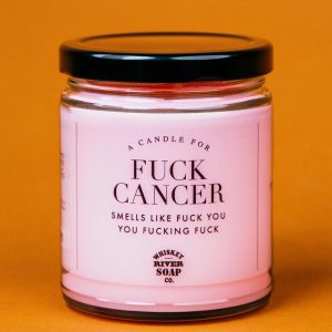 Whiskey River Fuck Cancer Candle